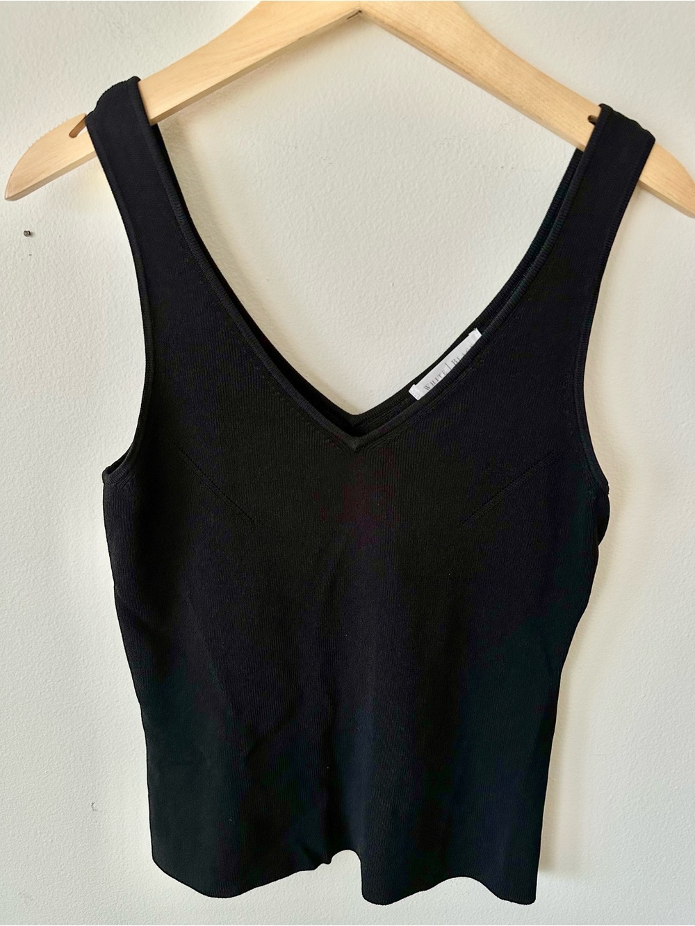 White House V-Neck Ribbed Tank Top